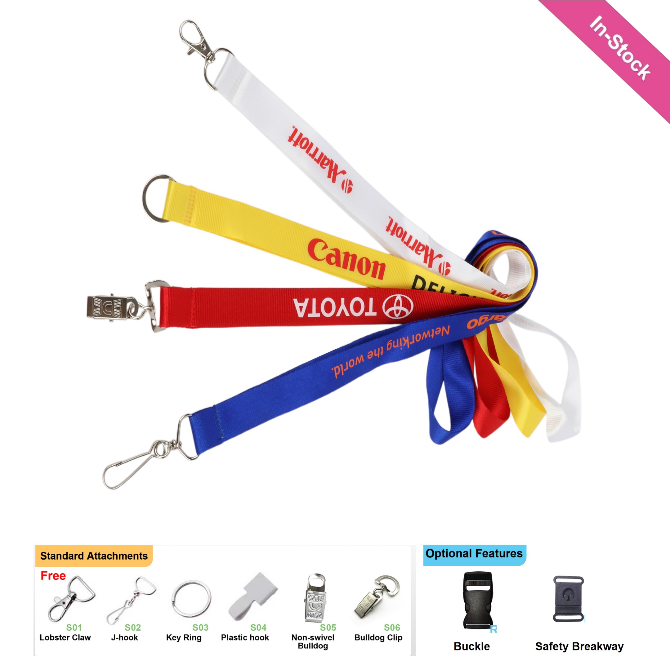 3/4" Polyester Screen Printed Lanyard 6