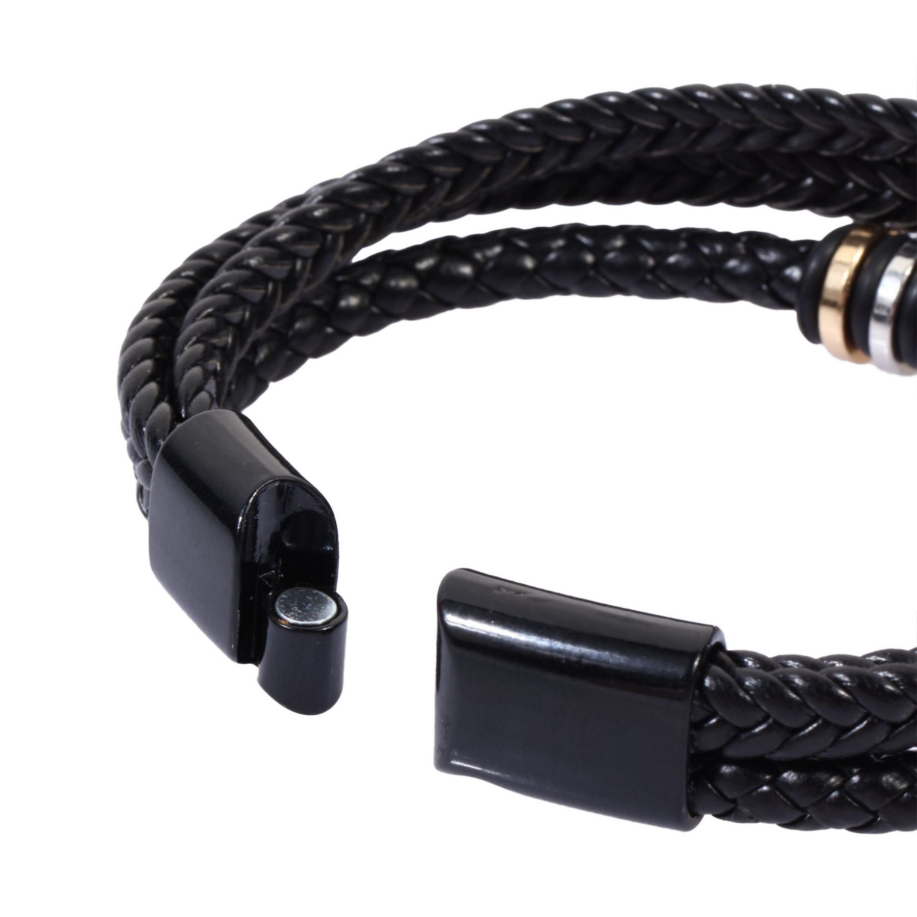 Punk Woven Leather Wrap Bracelet 5