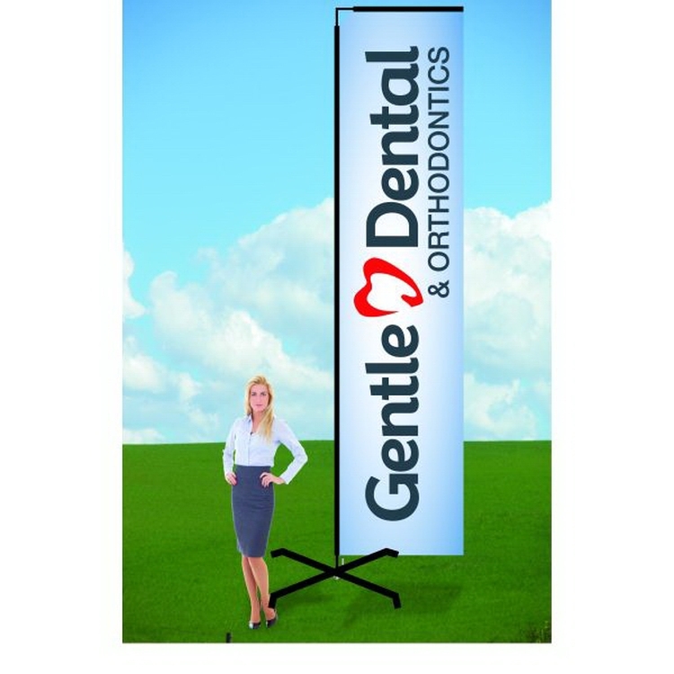 11ft Customized Flag with X Stand-single