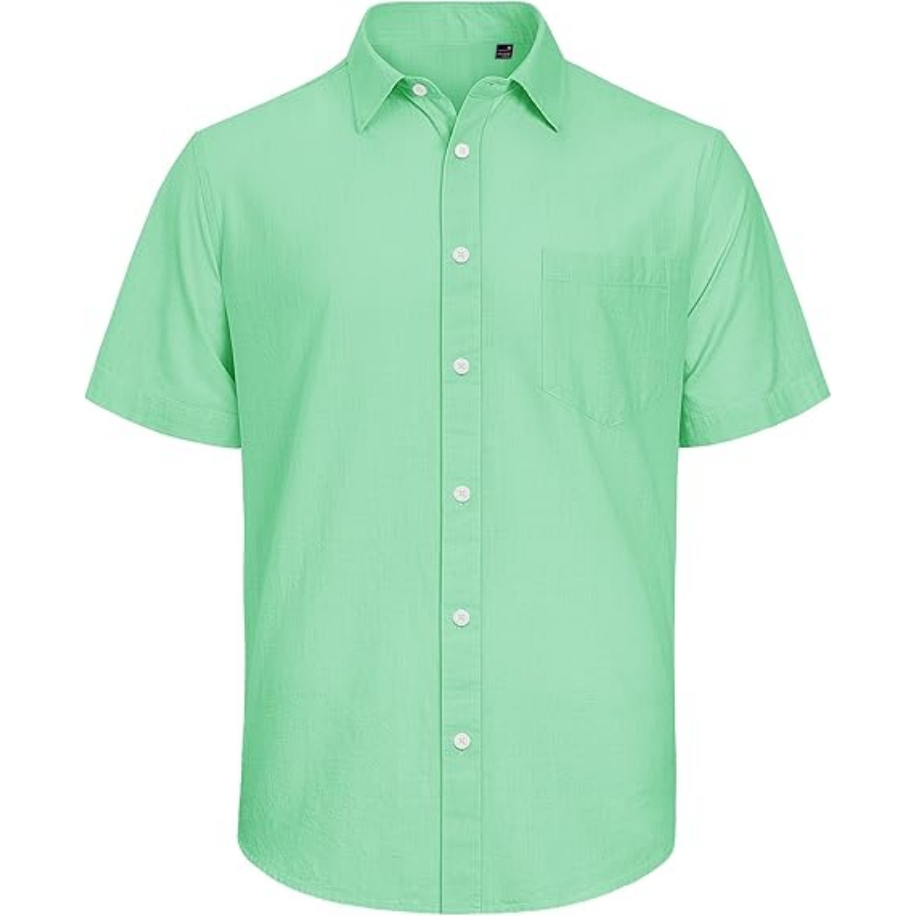 Men's Cotton Linen Short Sleeve Shirt 14