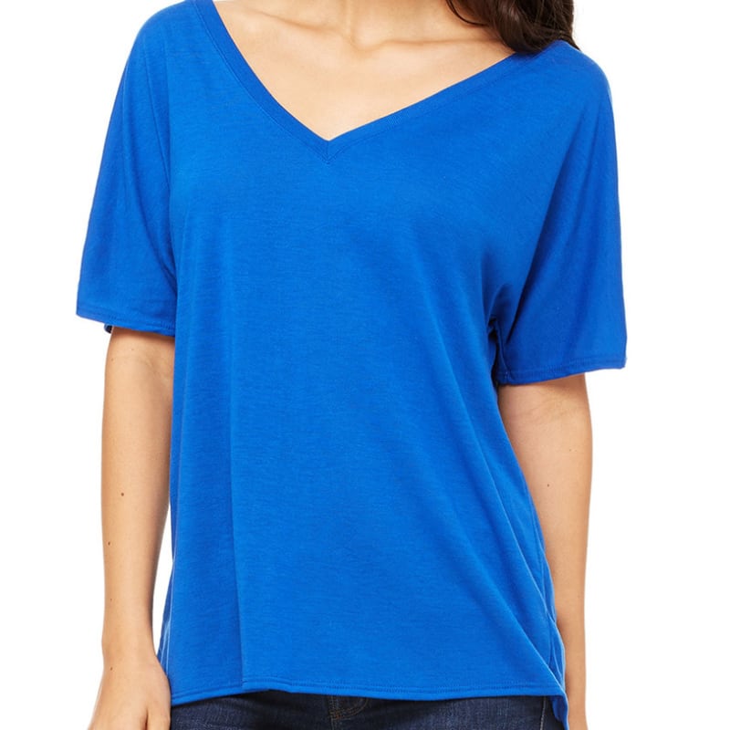 Bella Ladies Slouchy V-Neck T-Shirt 3
