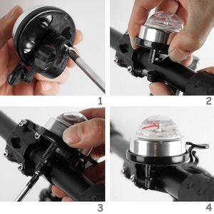 Bicycle Metal Alarm Ring With Compass For Safety and Navigation 33