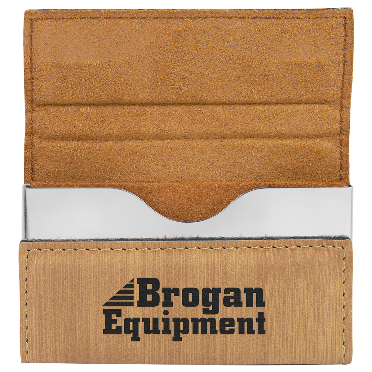 Bamboo Leatherette Business Card Holder 5