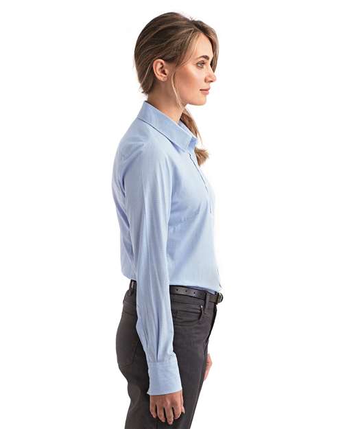 Women's Microcheck Gingham Cotton Shirt - RP320 13