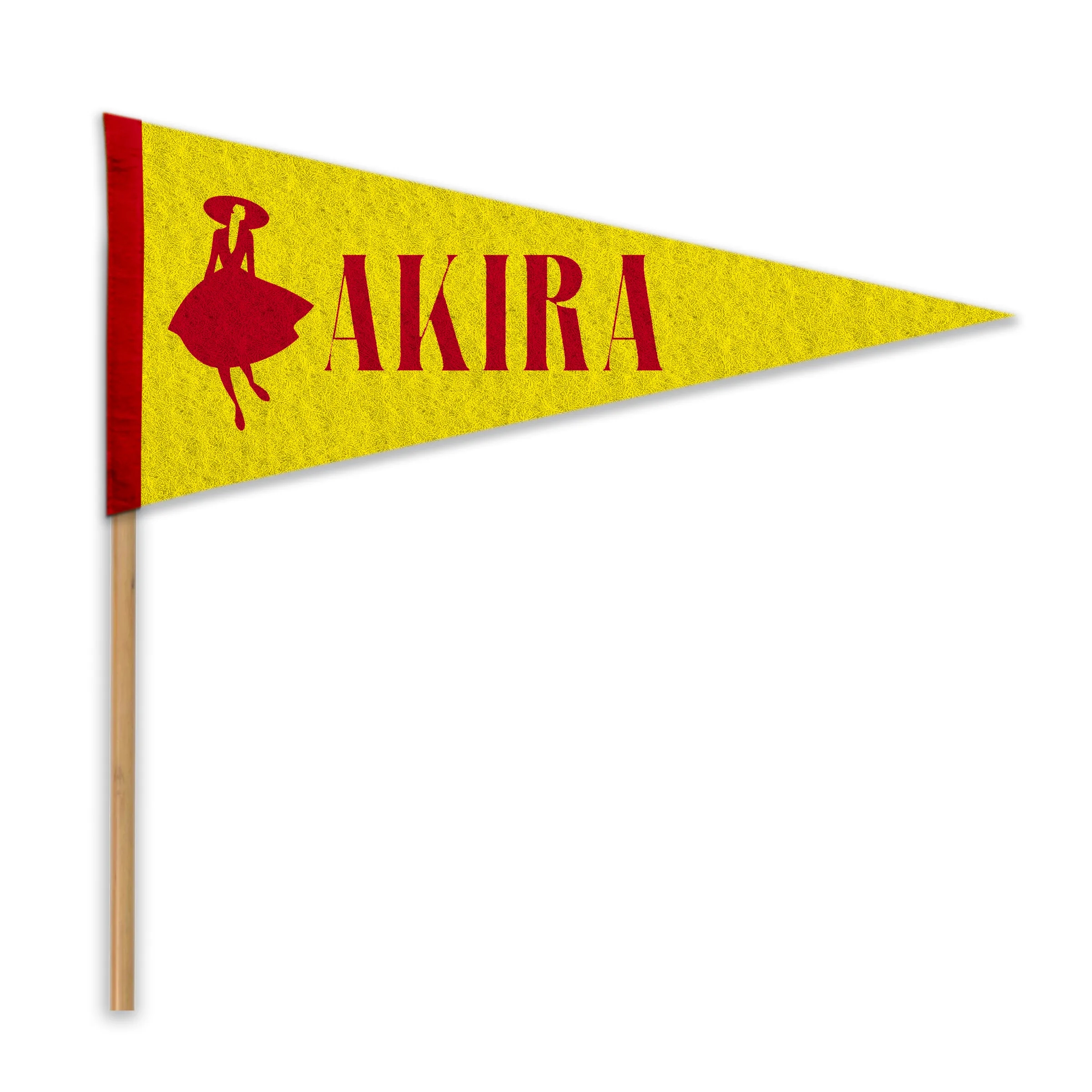Wool Felt Pennant with Wood Pole - Heat Transfer 1
