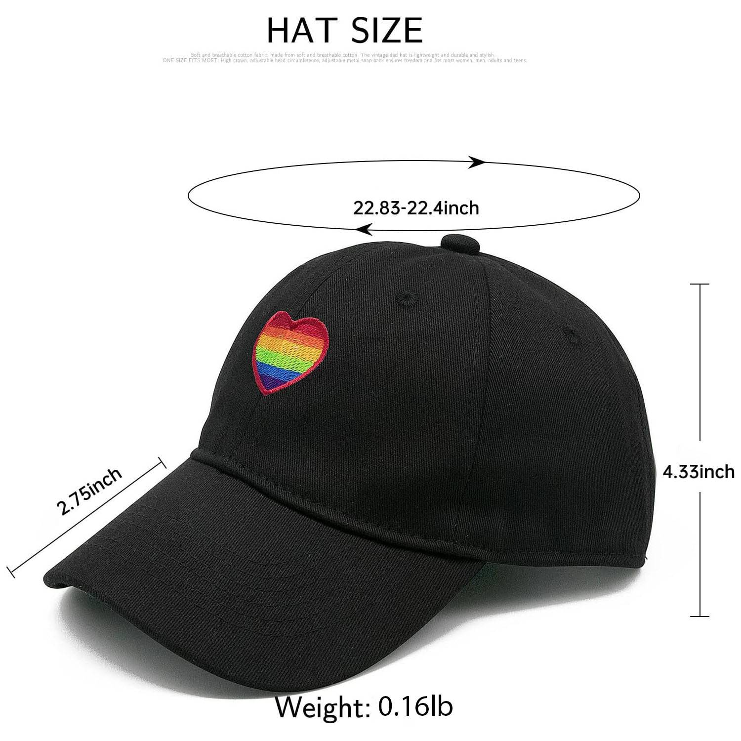 Rainbow Love Embroidered Baseball Cap 2
