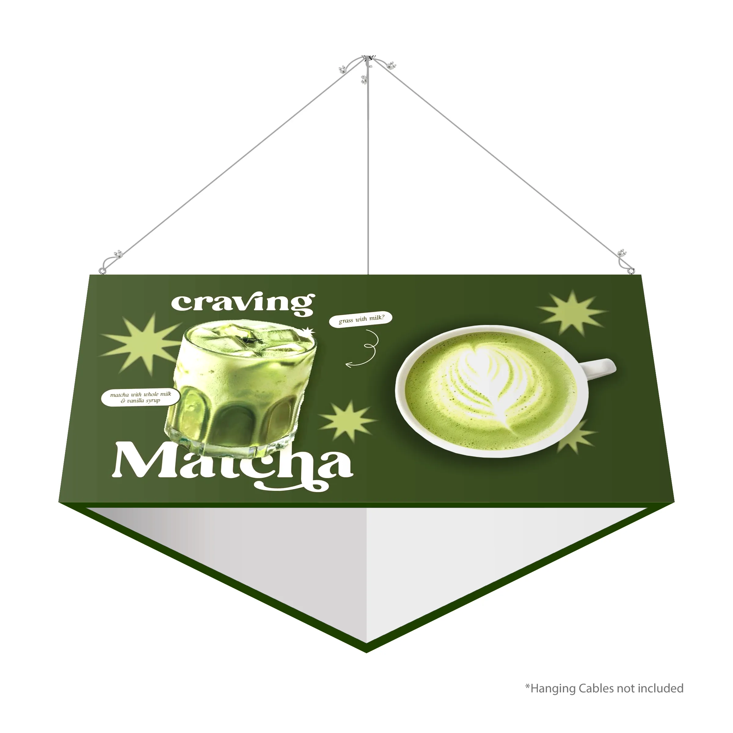 10' Triangular Hanging Banner Kit (Hardware + Banner) 1