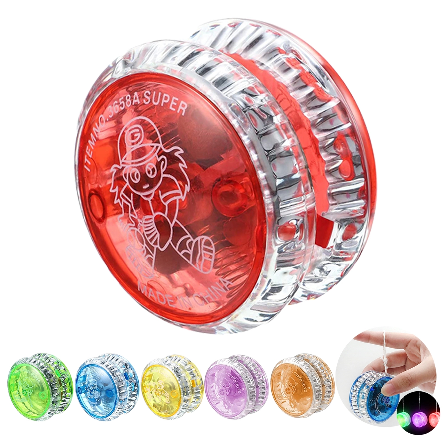 Responsive Bearing Ball Led Light Up Plastic Auto Return 3