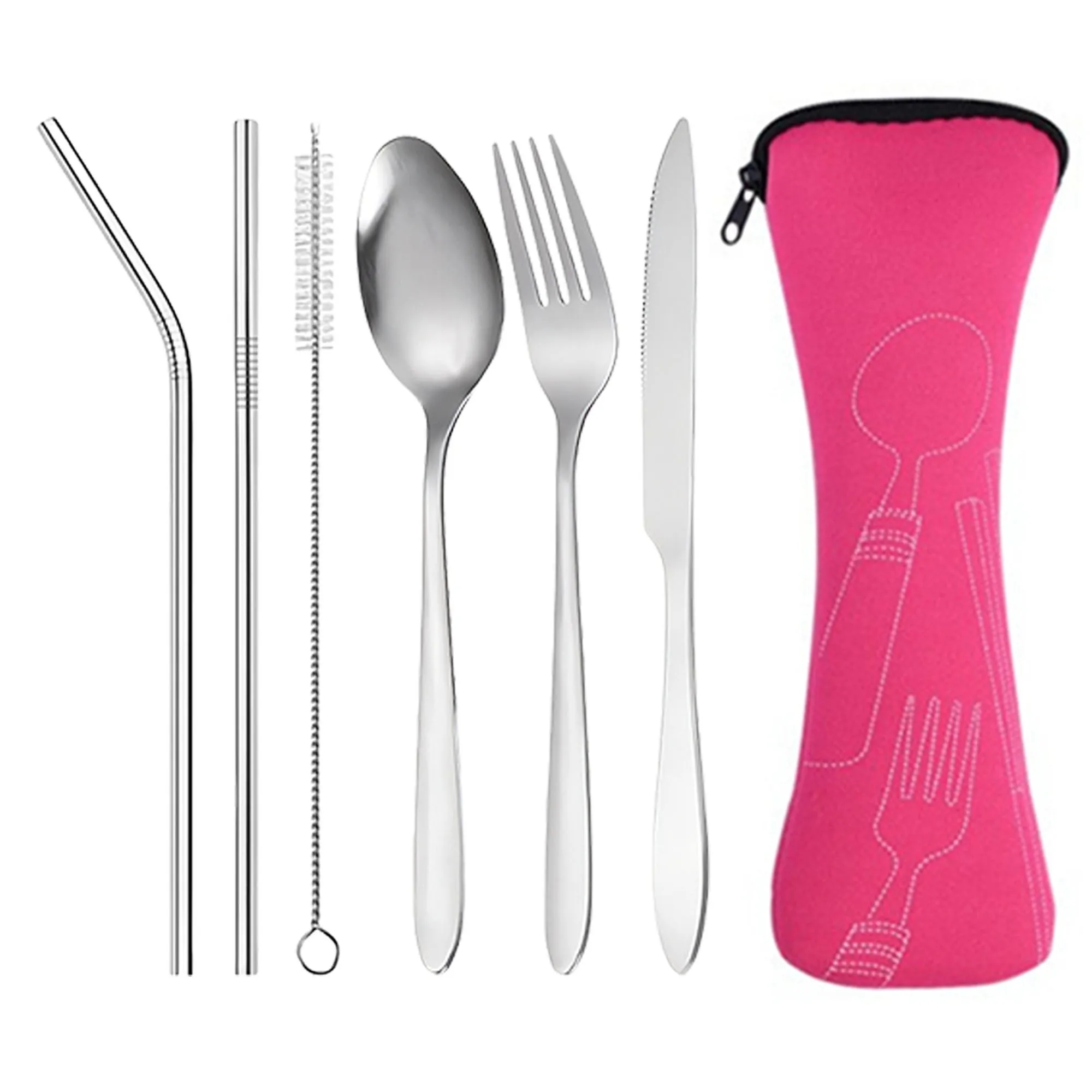 Reusable Travel Cutlery Flatware Set 4