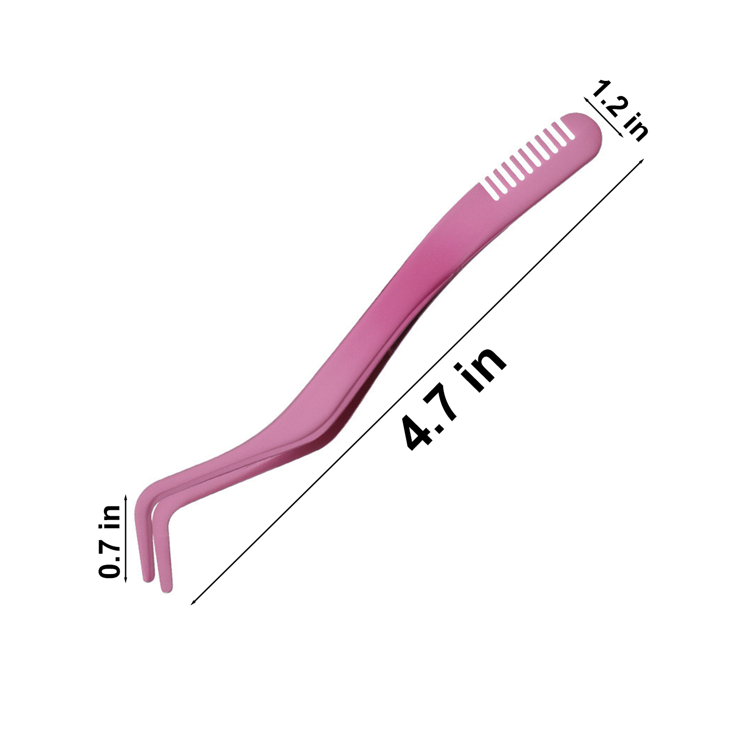 Stainless Steel Eyelash Tweezer w/ Comb 12