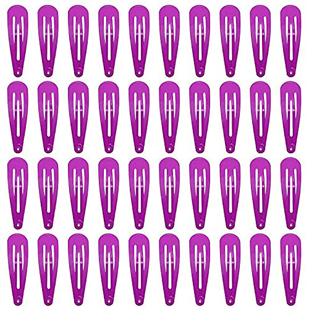 2 Inch Barrettes Women Metal Snap Hair Clips 2
