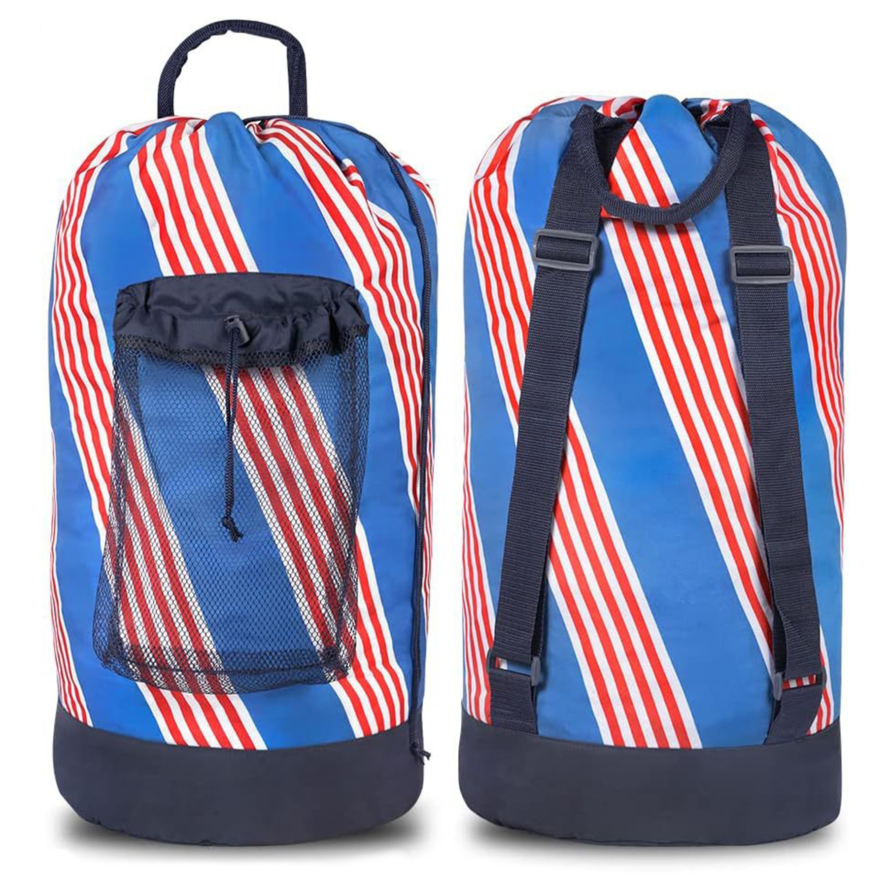 Laundry Backpack With Shoulder Straps/Mesh Pocket 9