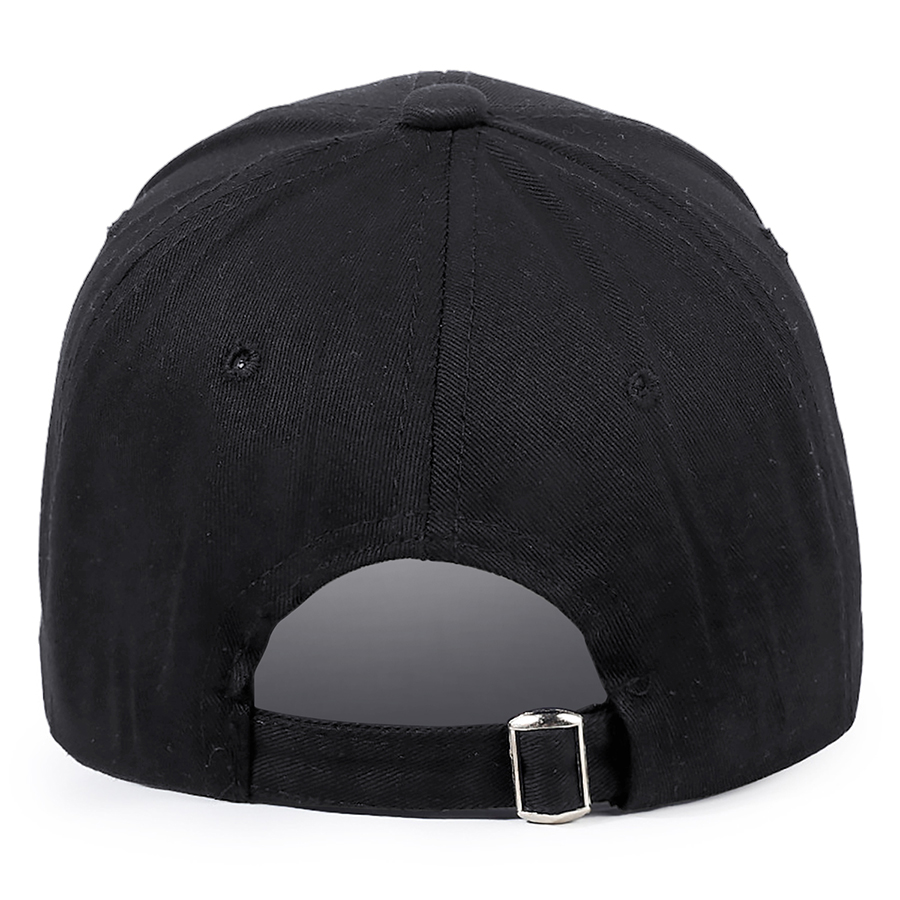 Stock Solid Color Cotton 6-Panel Baseball Cap w/ D-Ring 18
