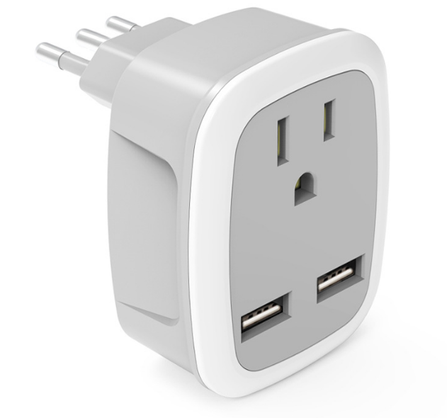 International Power Plug with 2 USB, Type C Outlet 5