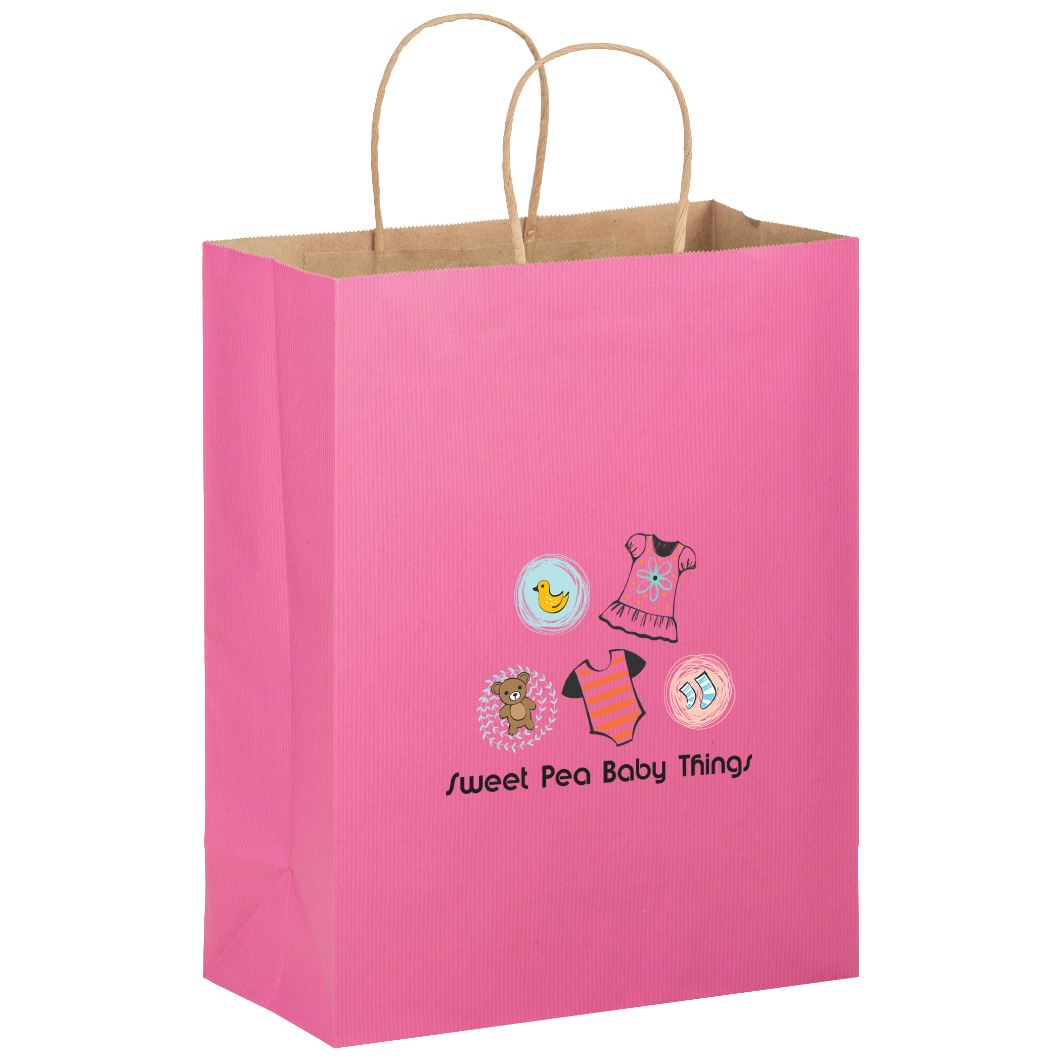 Matte Color Paper Shopper with Twisted Paper Handles 8