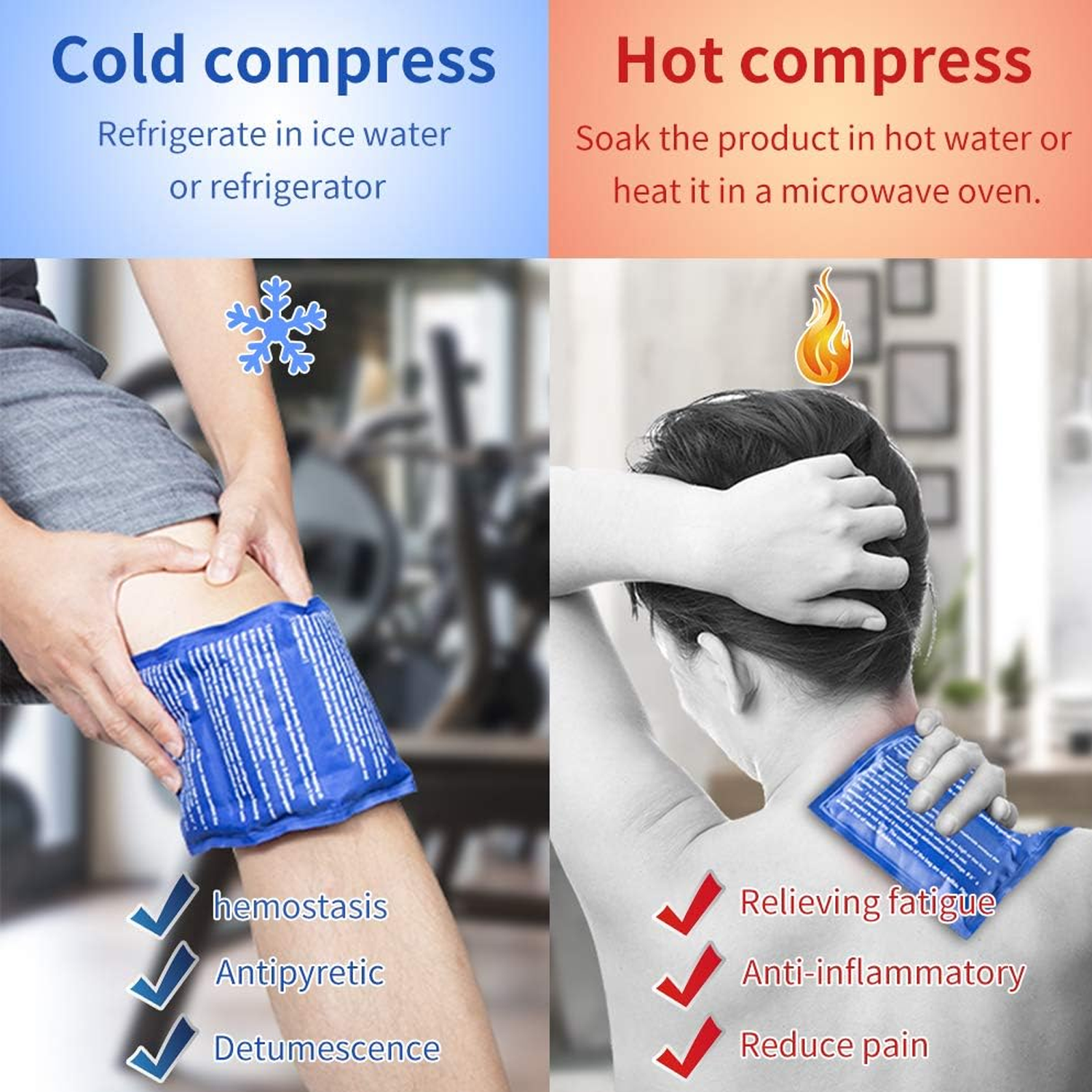 Reusable Gel Cold & Hot Therapy Pack With Strap 5