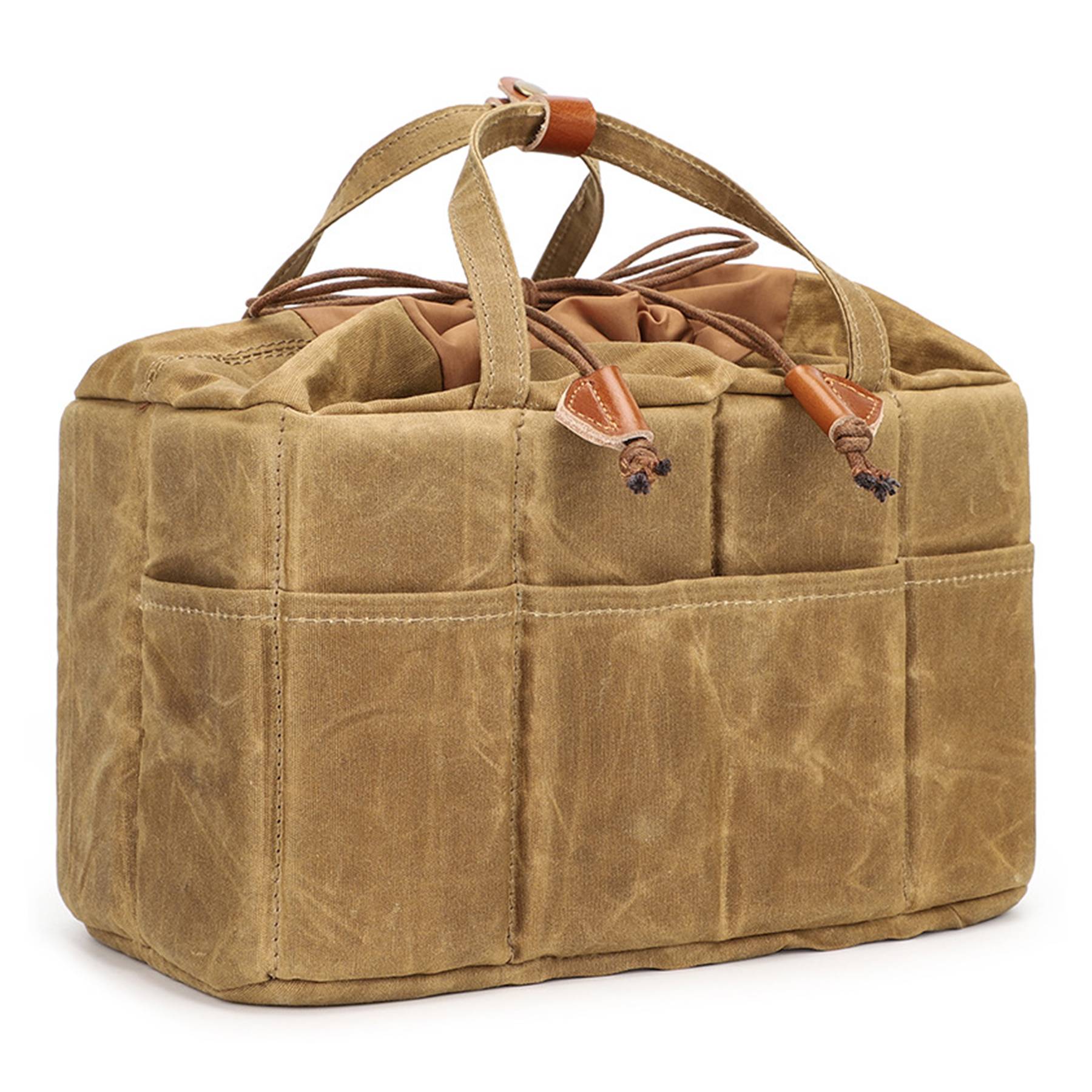 Canvas drawstring electronic accessories storage duffel bag 6