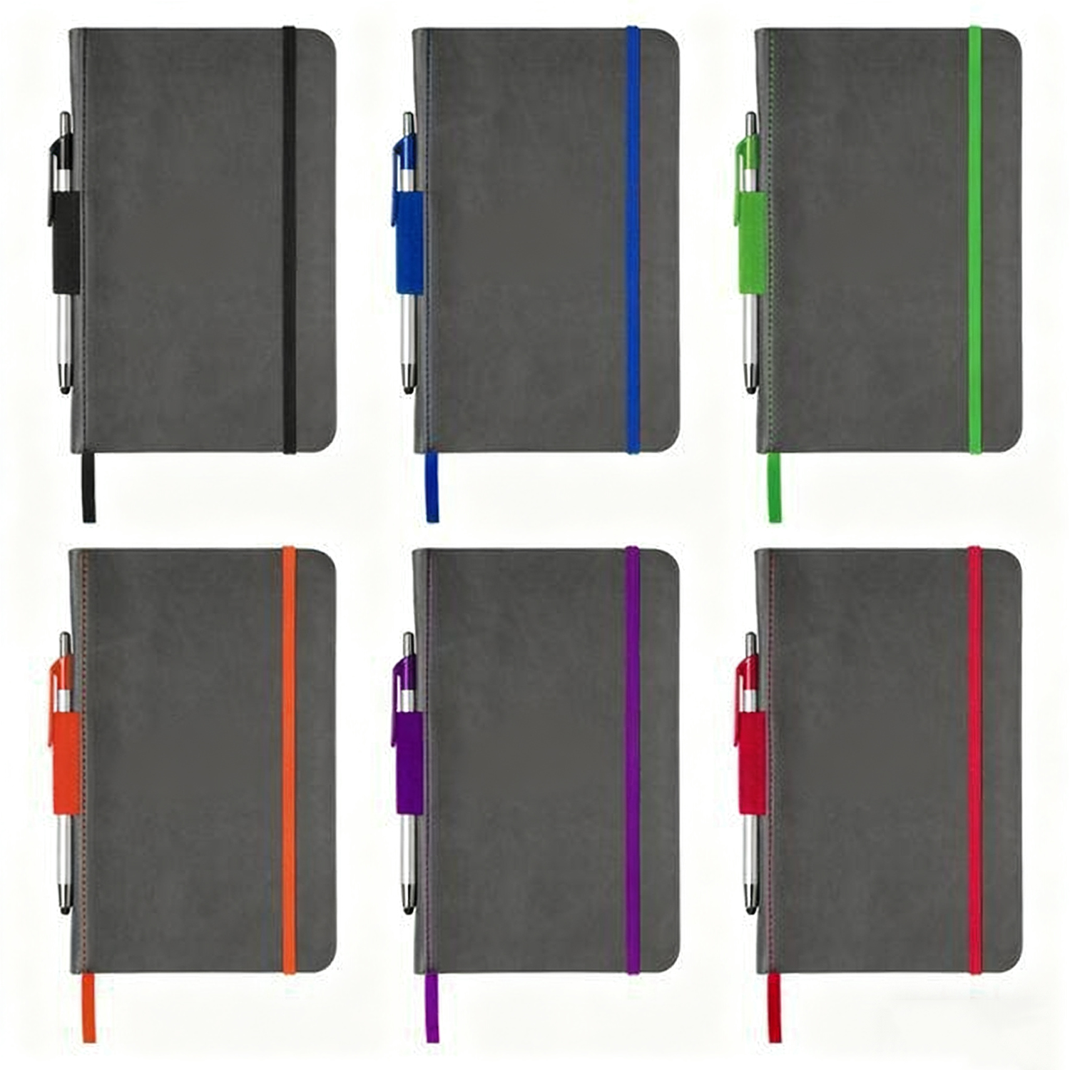 A5 PU Leather Business Notebook w/ Pen Holder 7