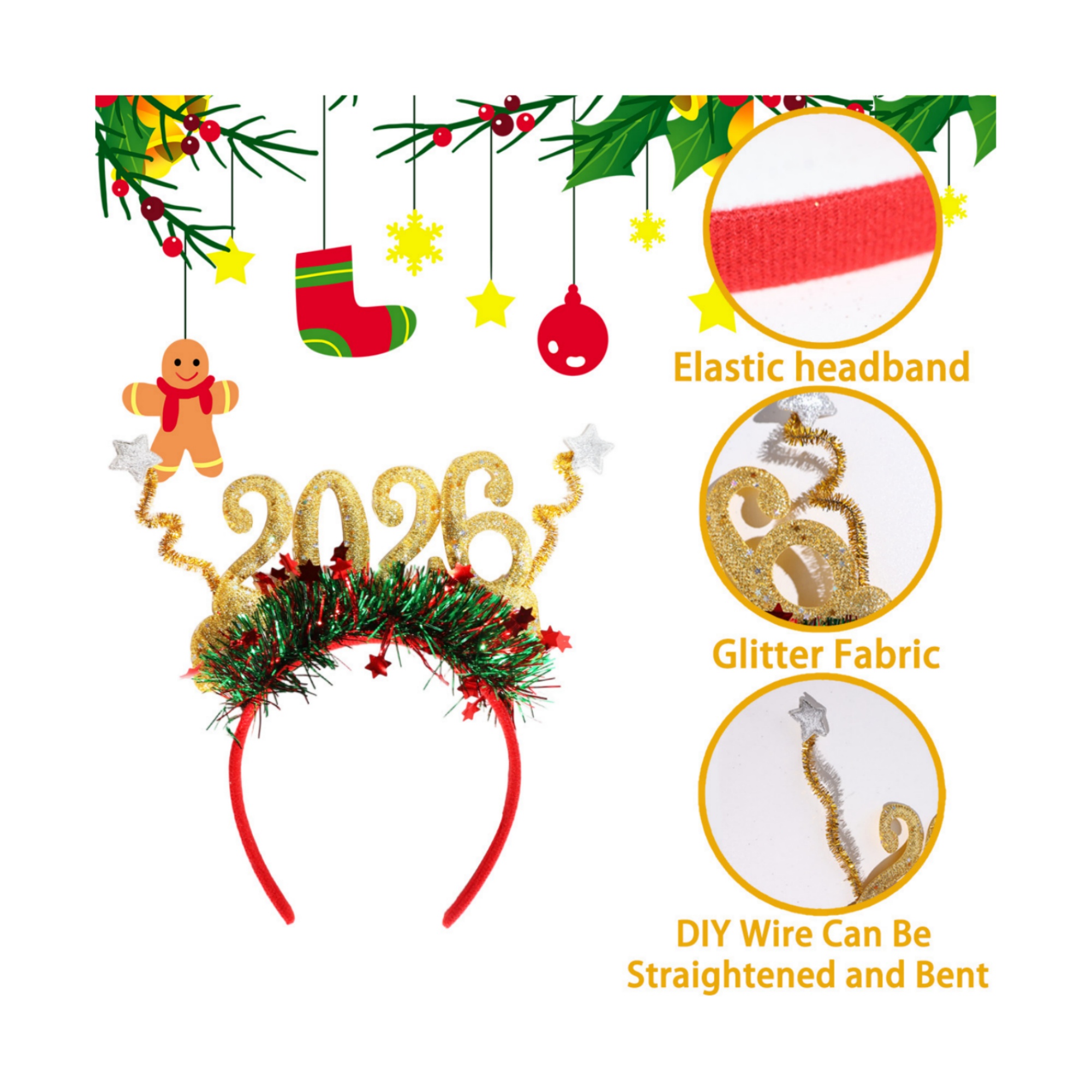 Promotional 2026 Celebration Headband For Parties 2