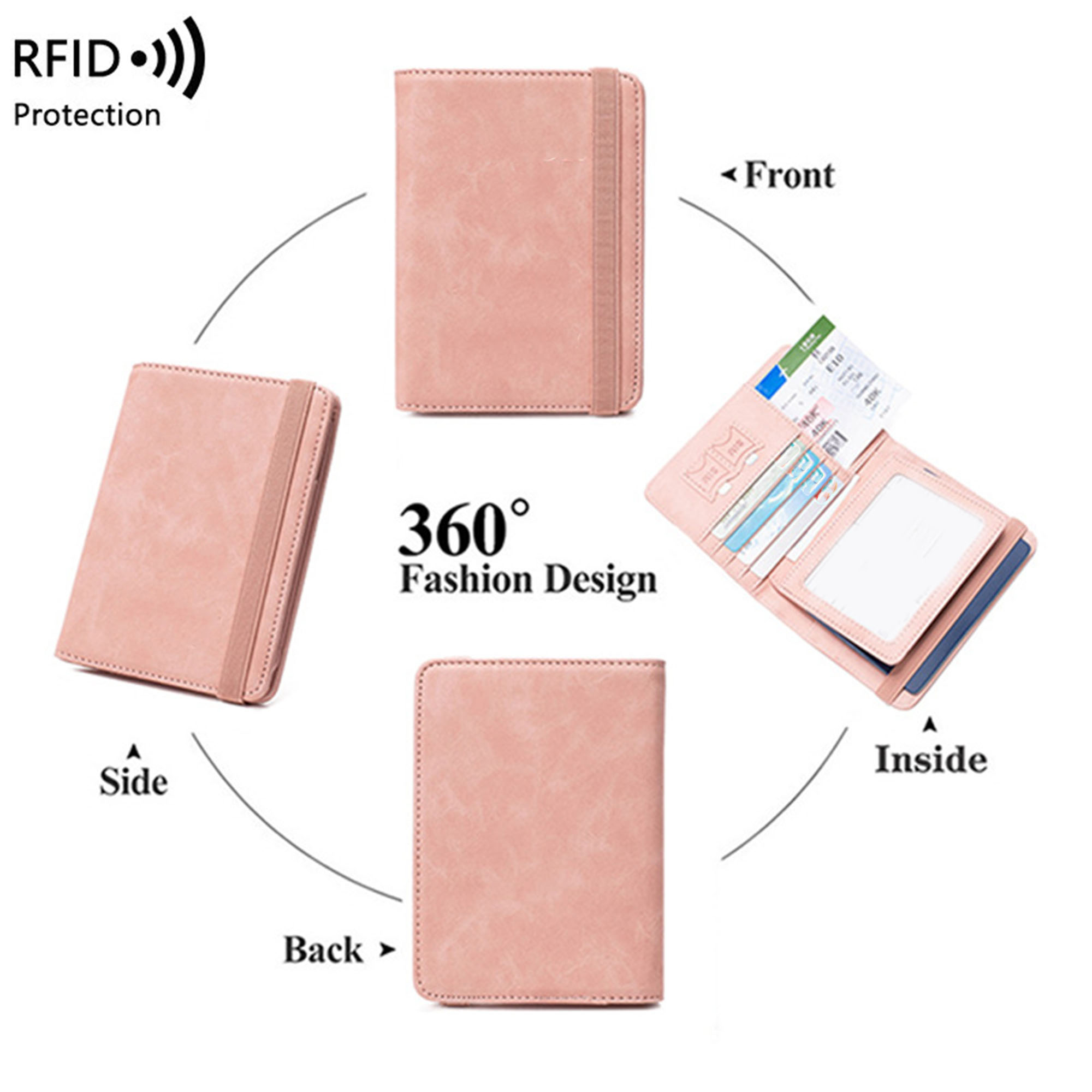 RFID shielded passport travel document card holder 3