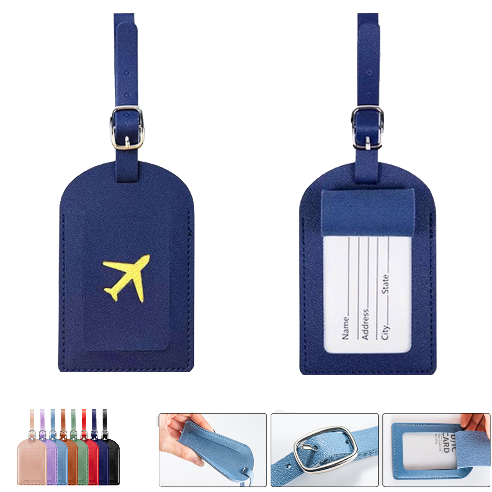 Soft Vegan Leather Luggage Tag 2