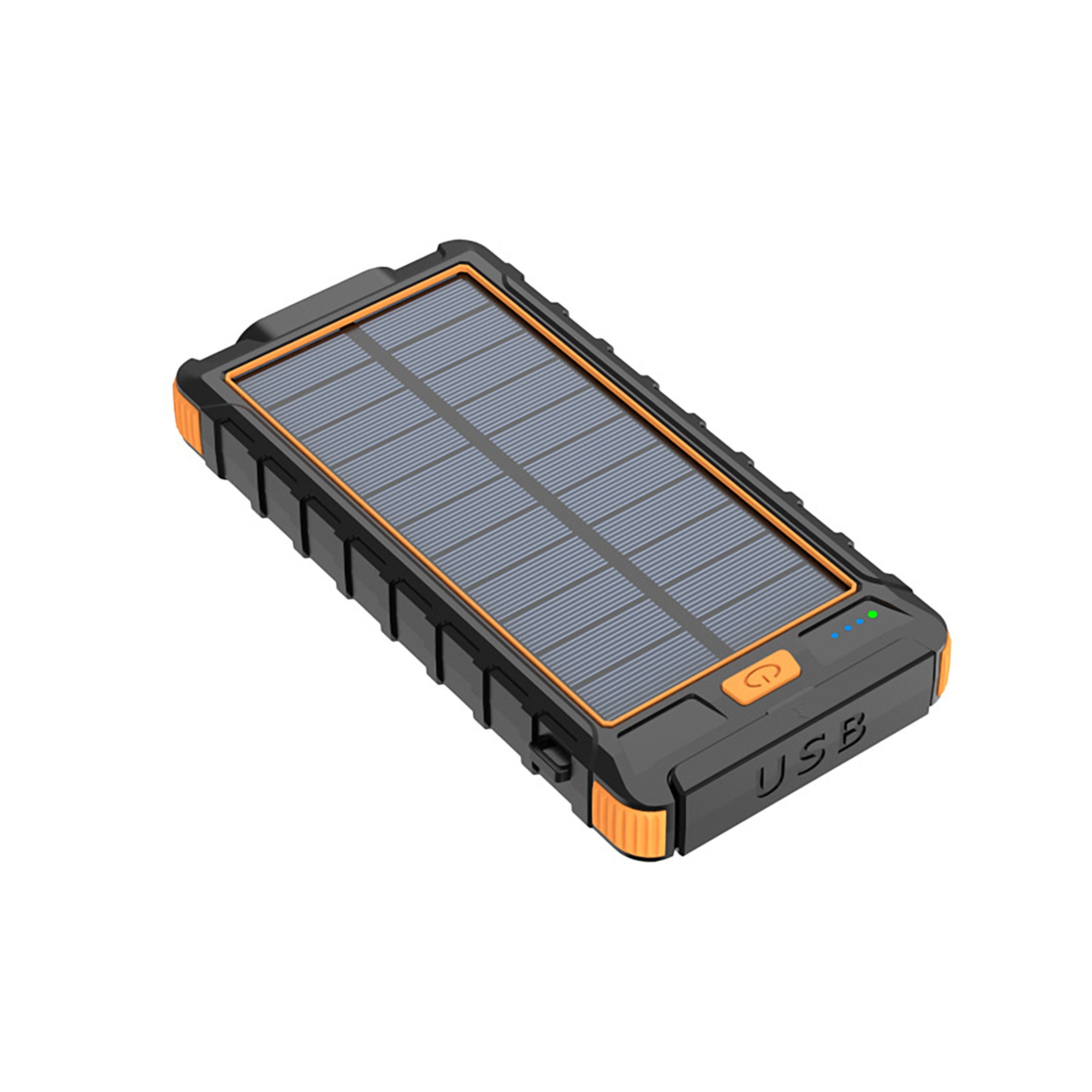 Portable 10000mAh Solar Power Bank w/Flashlight and Compass 5