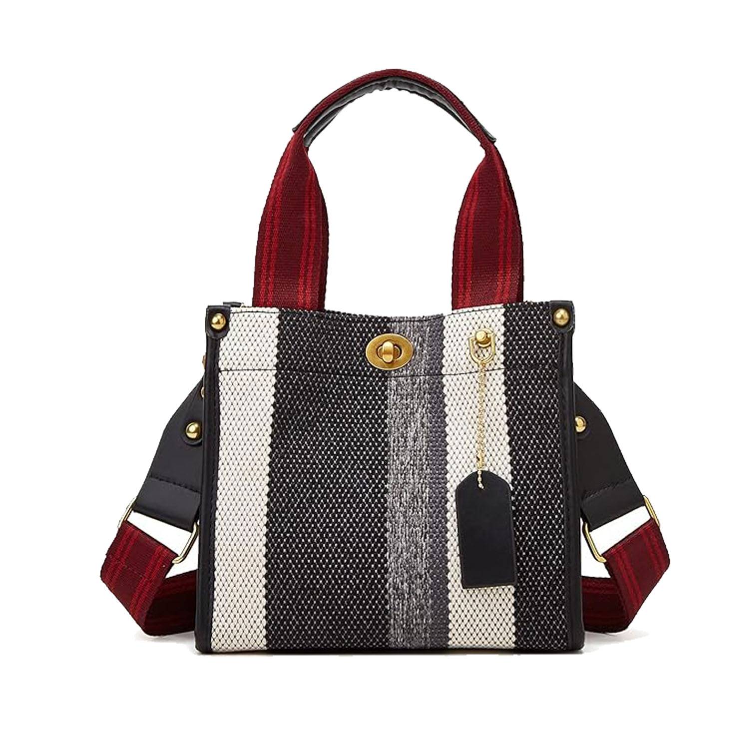 Canvas Tote Bag with Adjustable Strap and Lock Clasp, custom tote bag with logo imprint 8