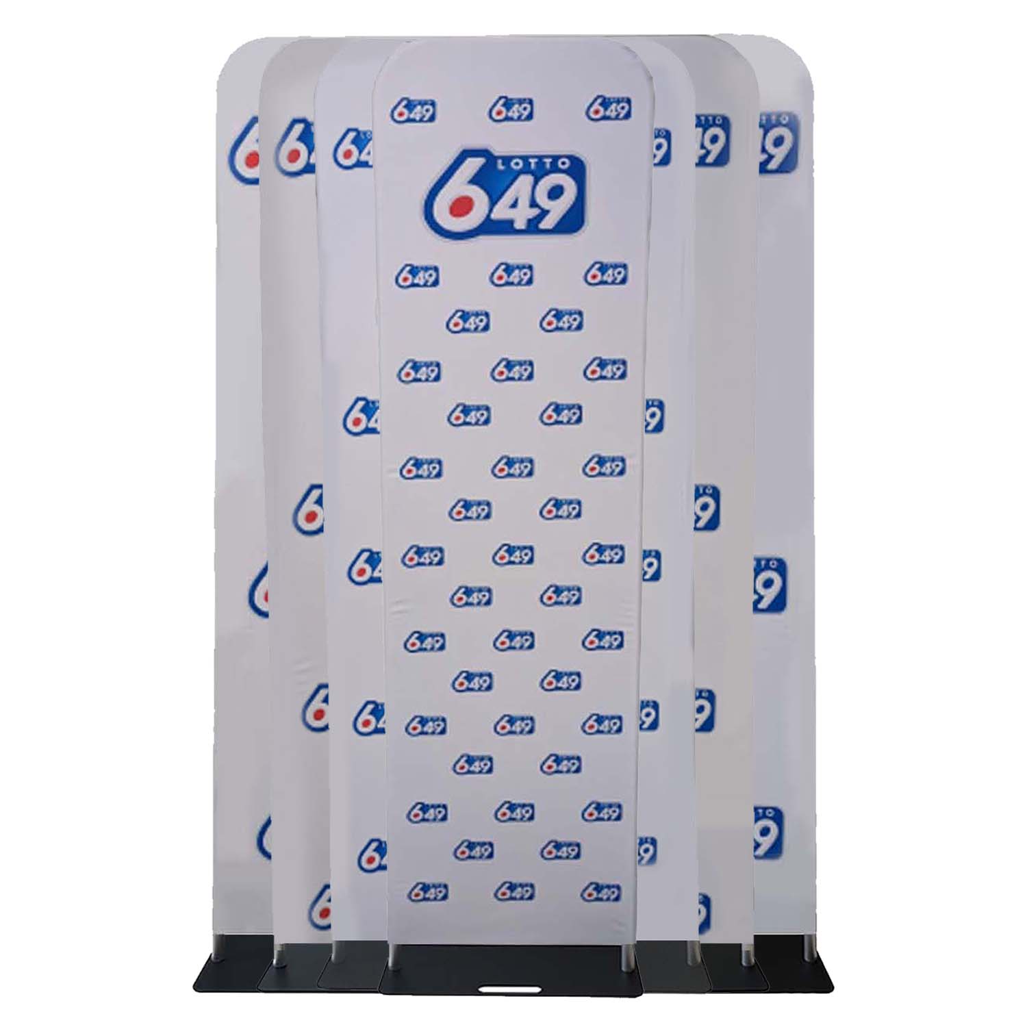 48 Hr Quick Ship - 2'W x 90"H EuroFit Tension Fabric Banner with Steel Base, Graphics Double Sided 3