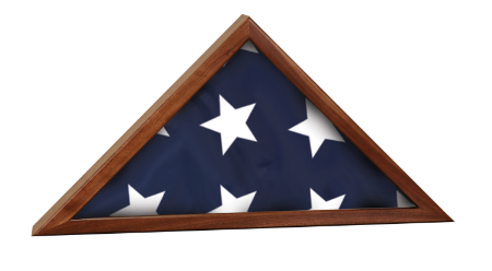 16 1/4" x 8 1/4" Genuine Walnut Flag Display Case 1