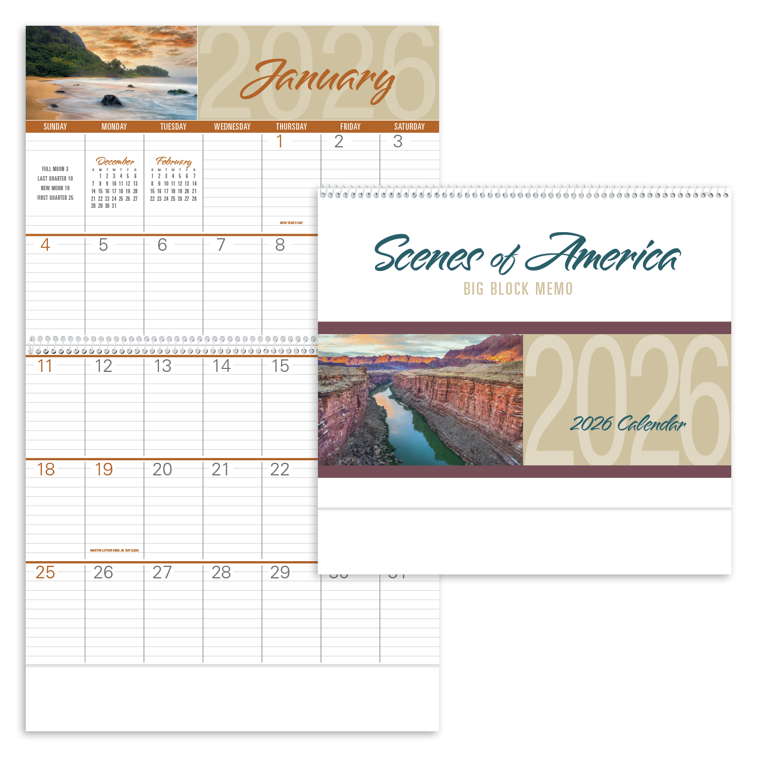 Triumph® Calendars Scenes of America Big Block Memo Calendar 18