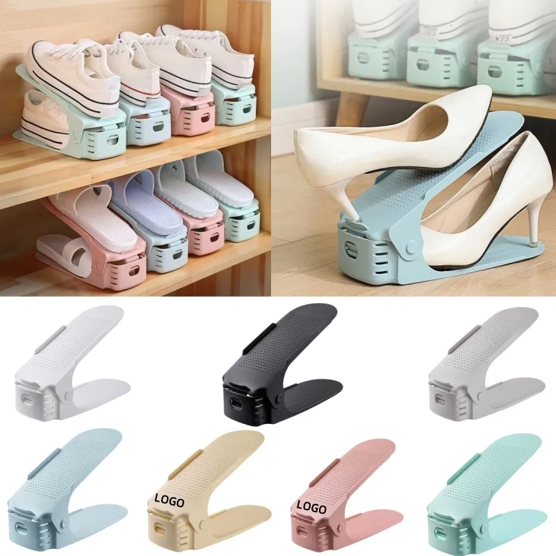 Adjustable Double-layer Plastic Shoe Rack 5