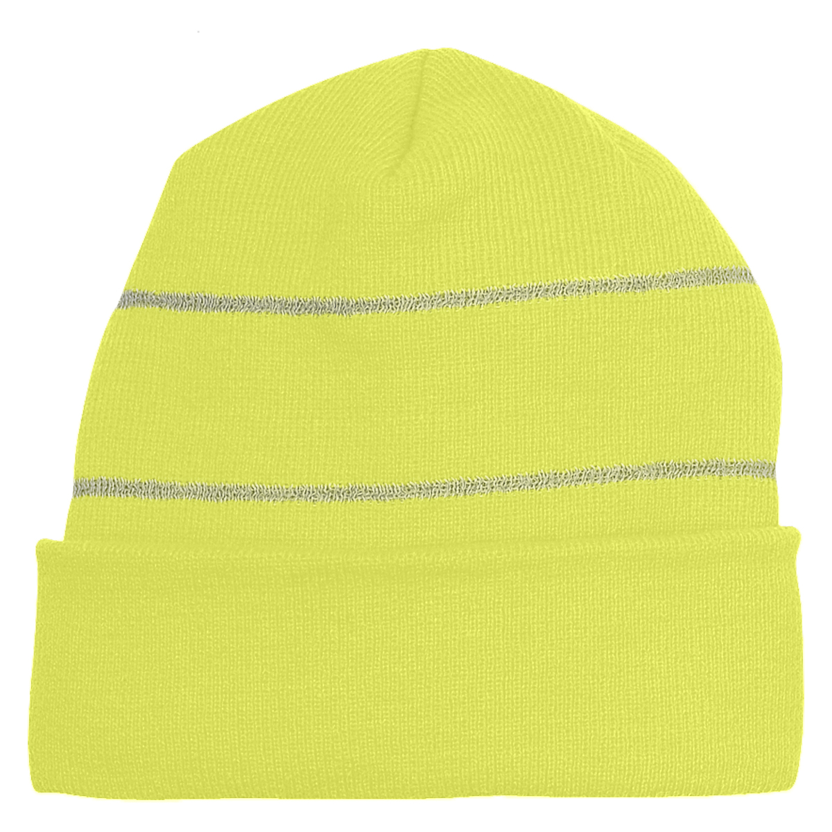 Knit Cuff Beanie With Reflective Stripes 7