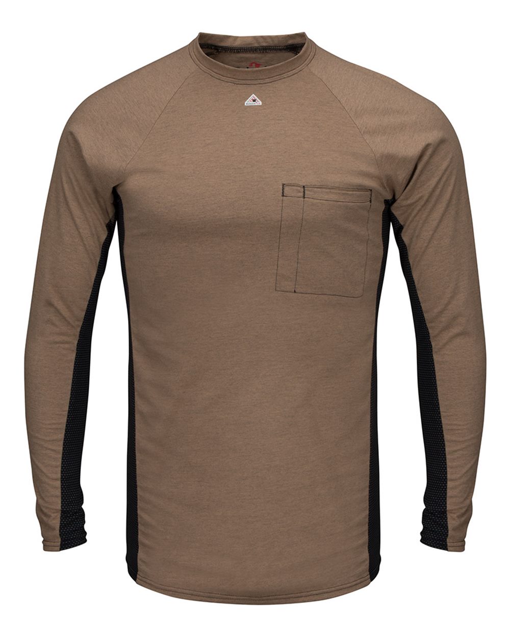 Men's Long Sleeve FR Two-Tone Base Layer with Concealed Chest Pocket - EXCEL FR - MPS8 4