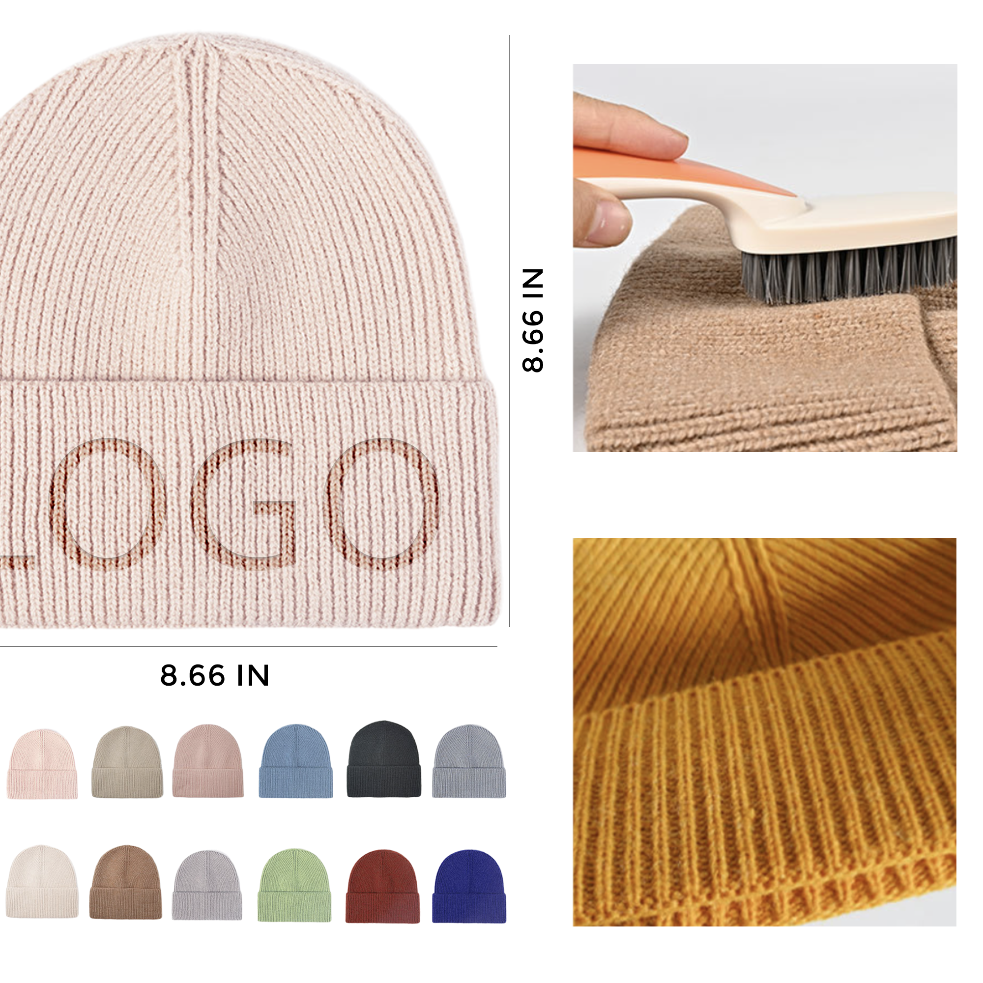 MOQ 10 PCS Durable Acrylic Fibres Knitted Hat 2