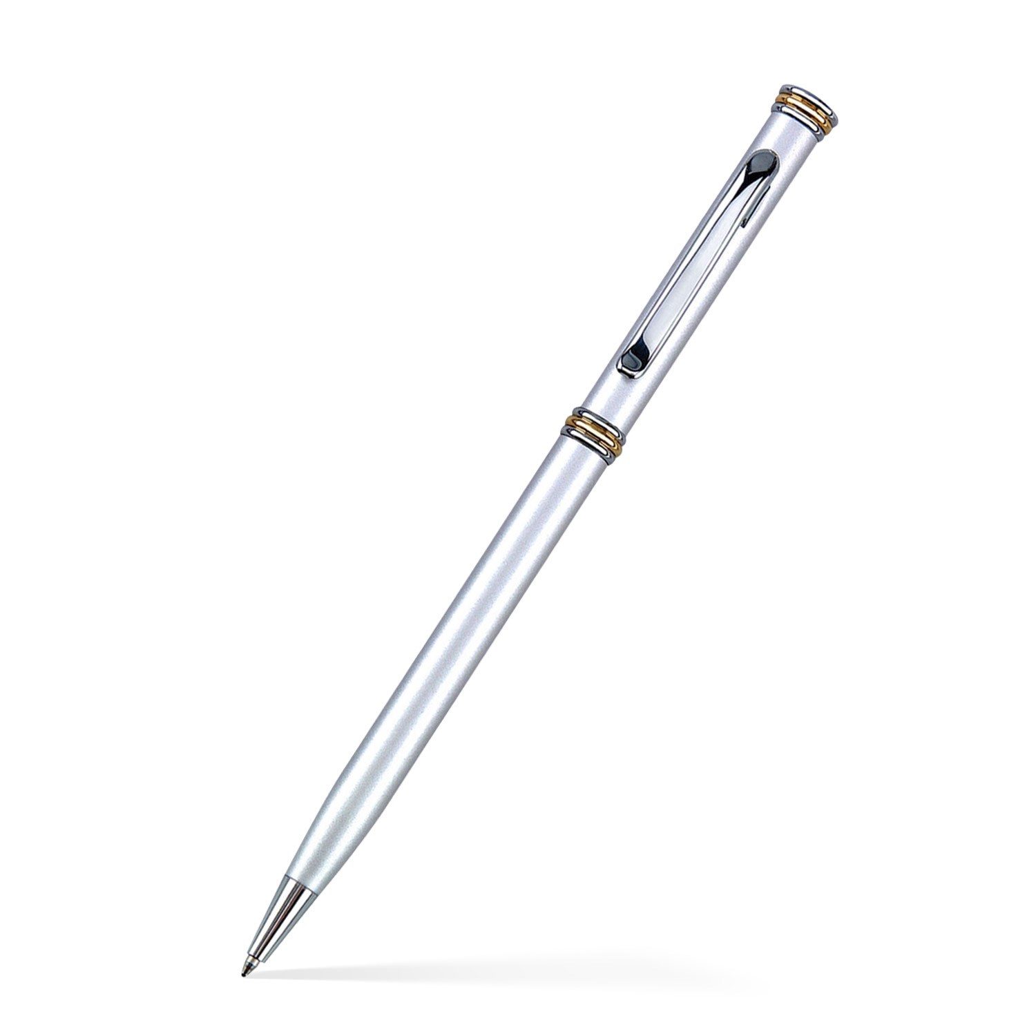 Metallic Ballpoint Twist Metal Pen - Chrome 2