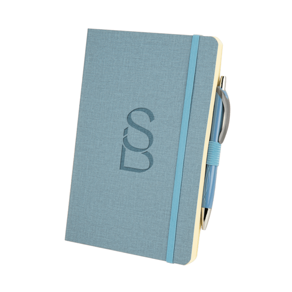 Crosshatch PU Notebook With Pen 20