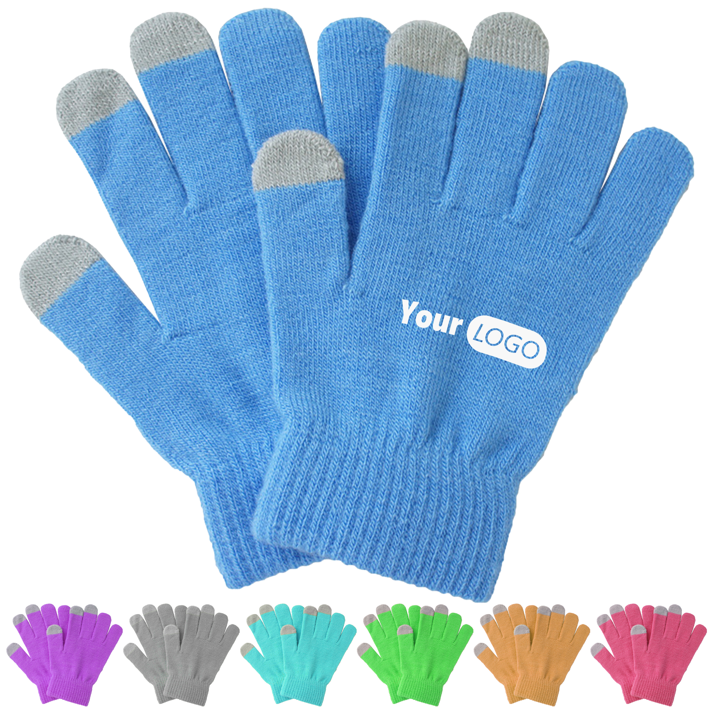 Cotton Colorful Touchscreen Gloves 2