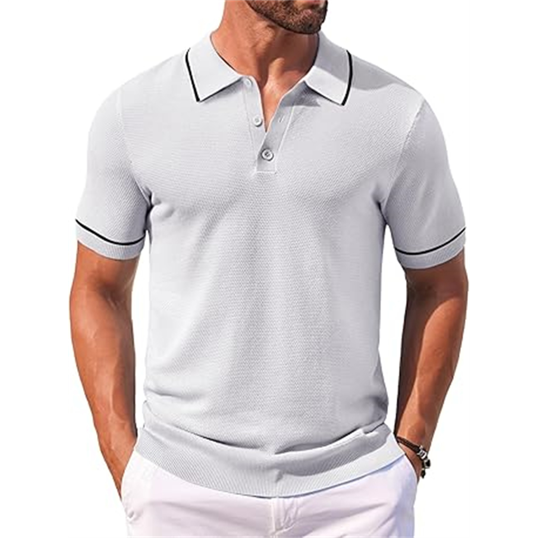 Men's Knit Golf Polo Shirt 9