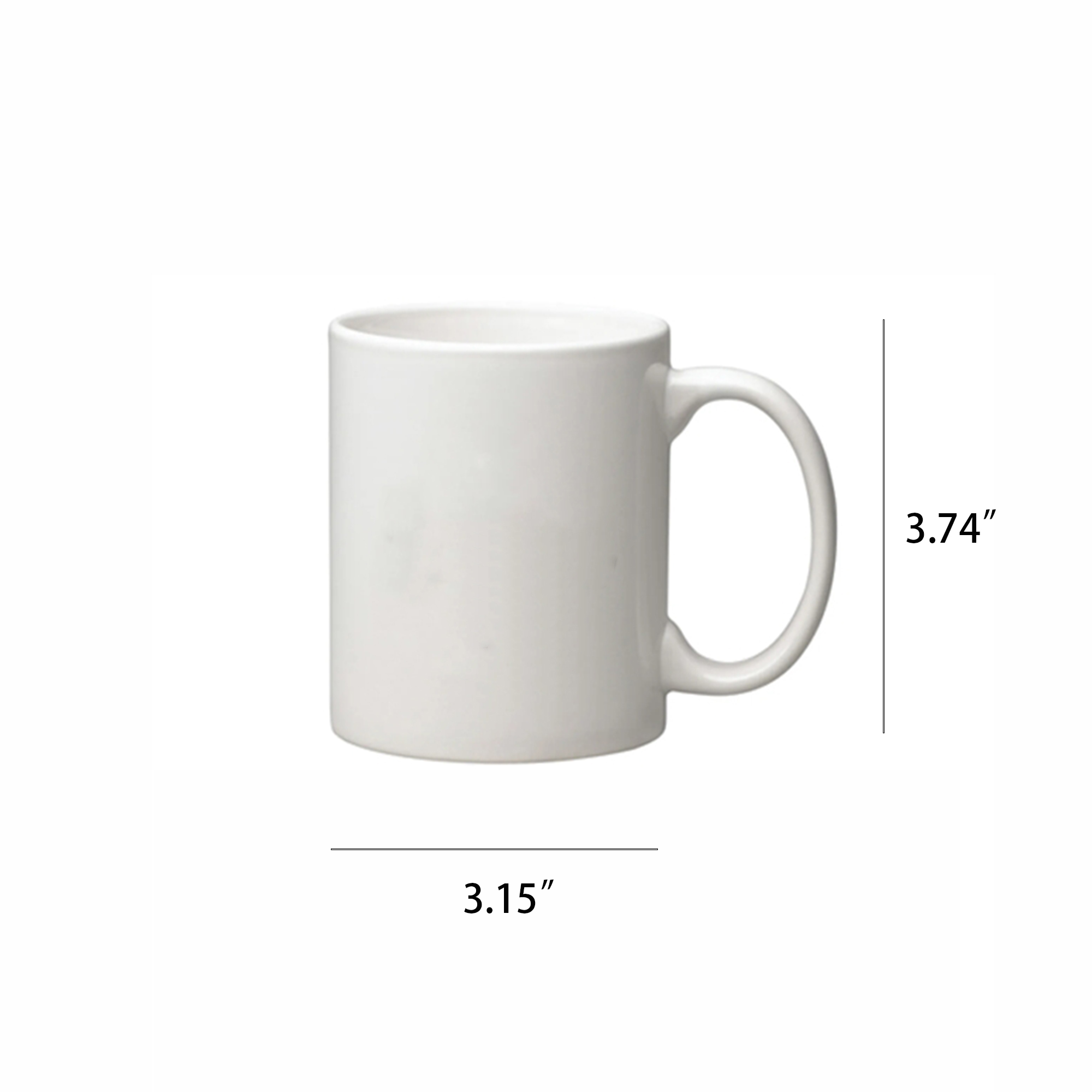 11 Oz Basic C Handle Ceramic Mug MOQ 10pcs 3