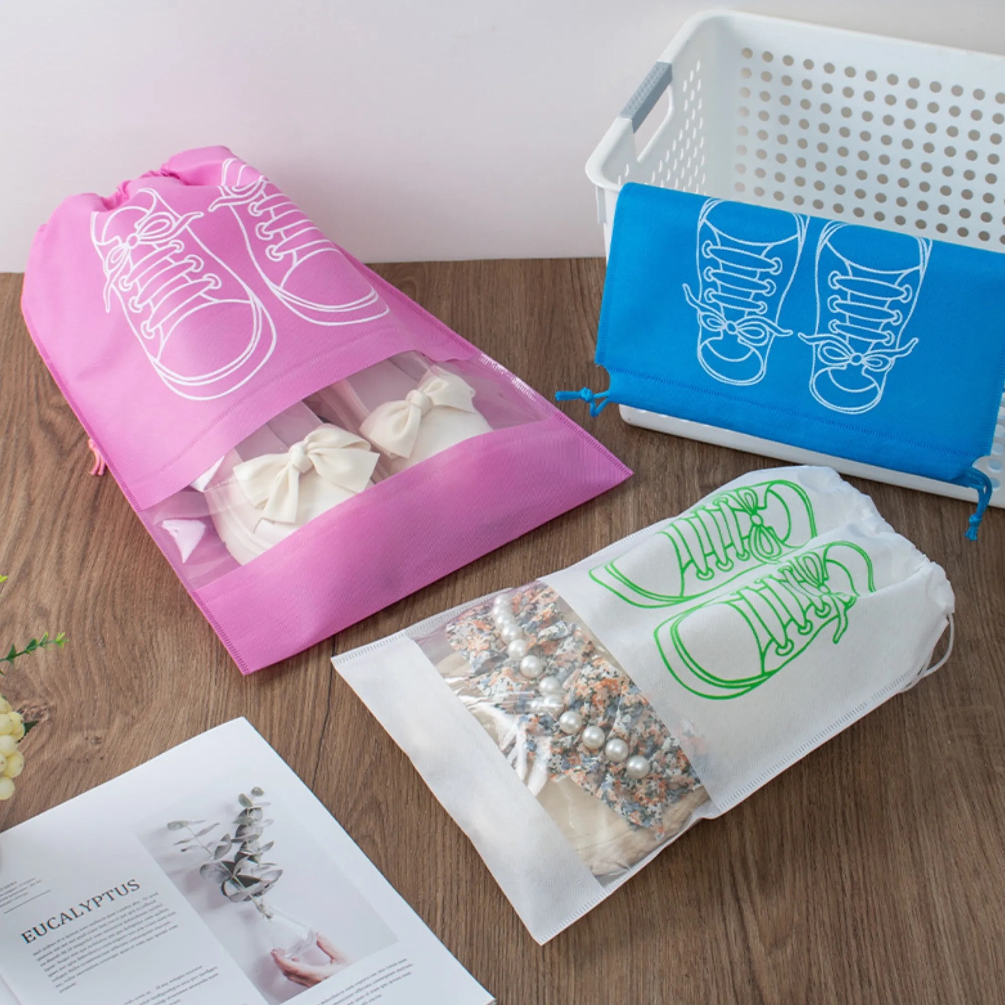 Non - woven Shoe Bag, Transparent Window, Storage Sale 2