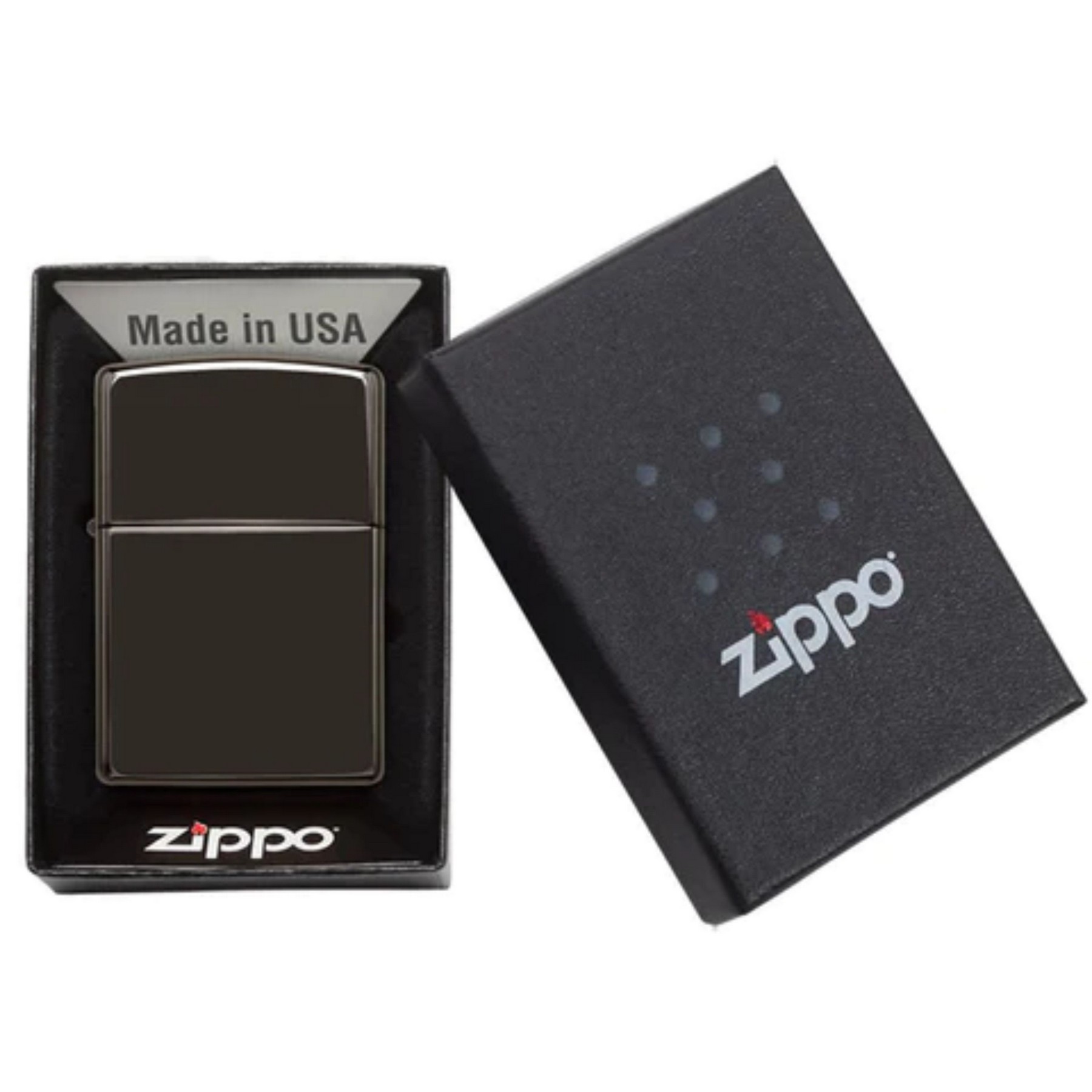 Genuine Zippo windproof lighter - High Polish Black 4