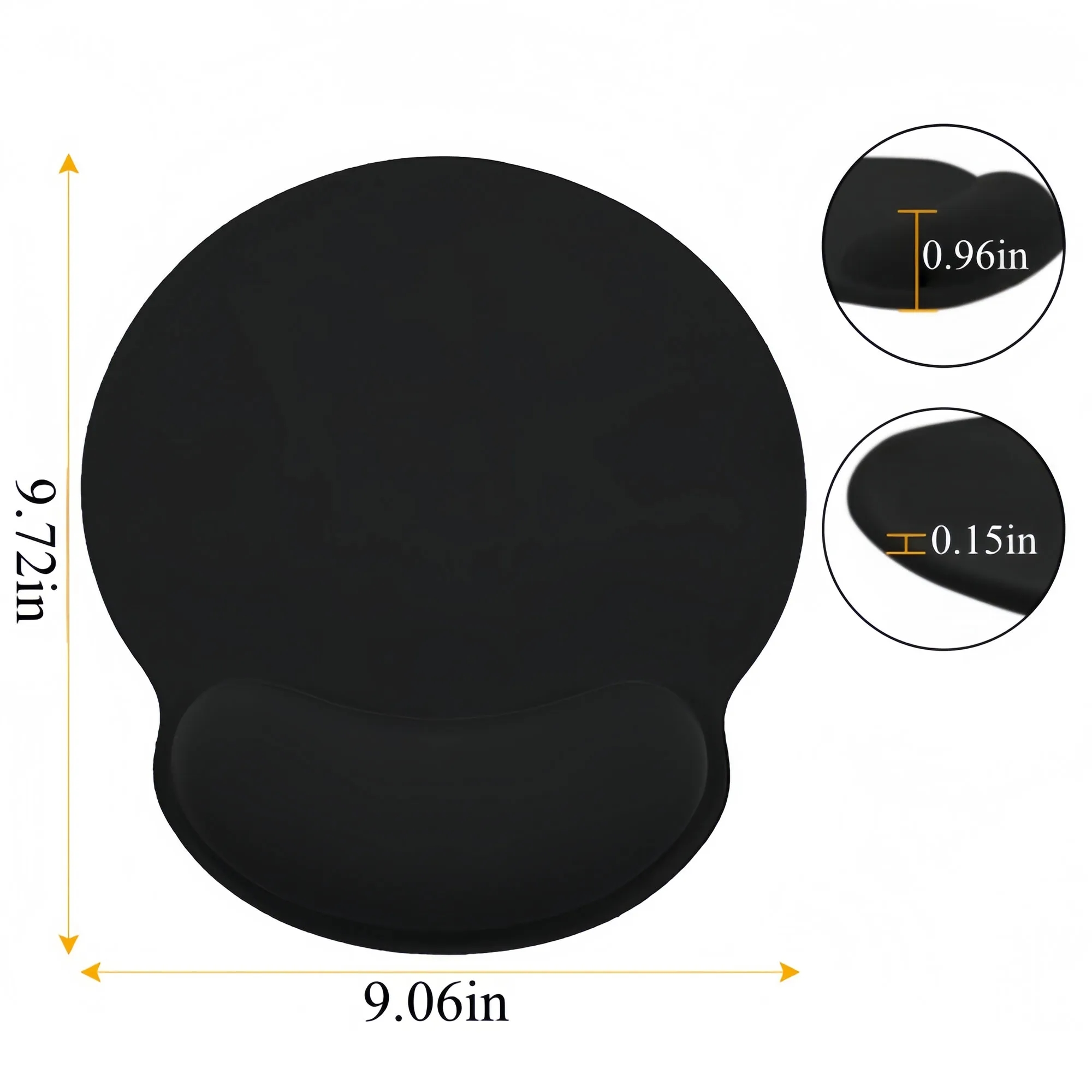 Ergonomic Two Piece Rubber Wrist Rest Mouse Pad Set 7