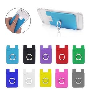 Silicone Cell Phone Wallet With Stylus Stand And Adhesive Back For Cards 1