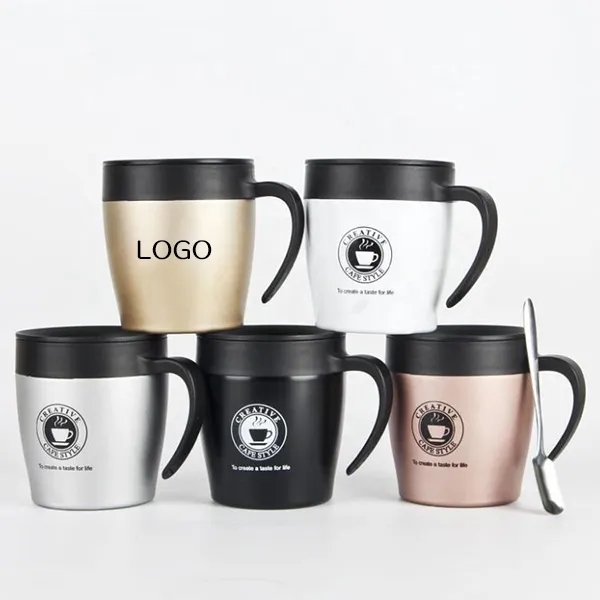 12 oz Insulated Coffee Mug with Handle and Lid Included 2