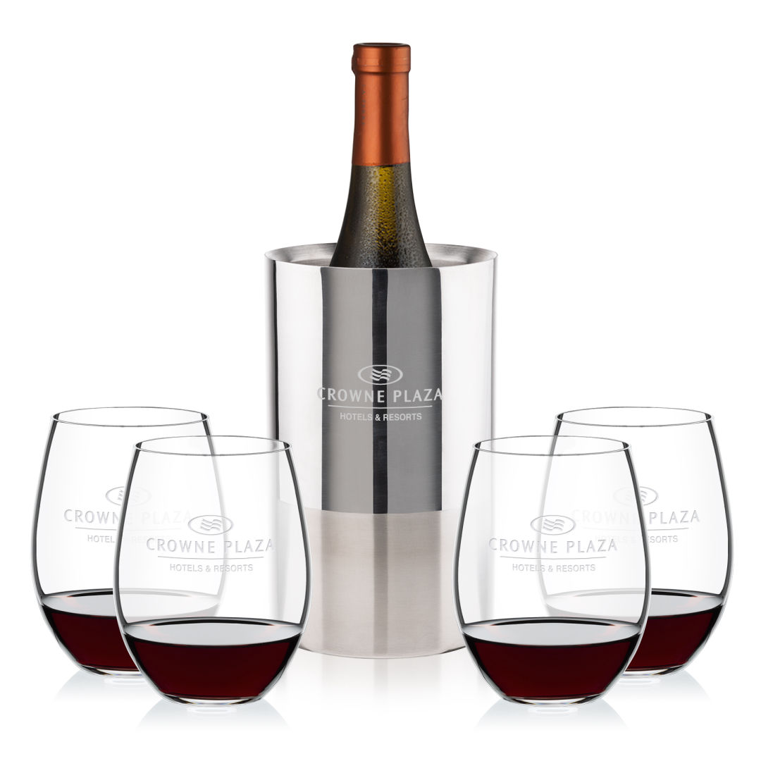 Catania Wine Cooler & RIEDEL Stemless Wine Set