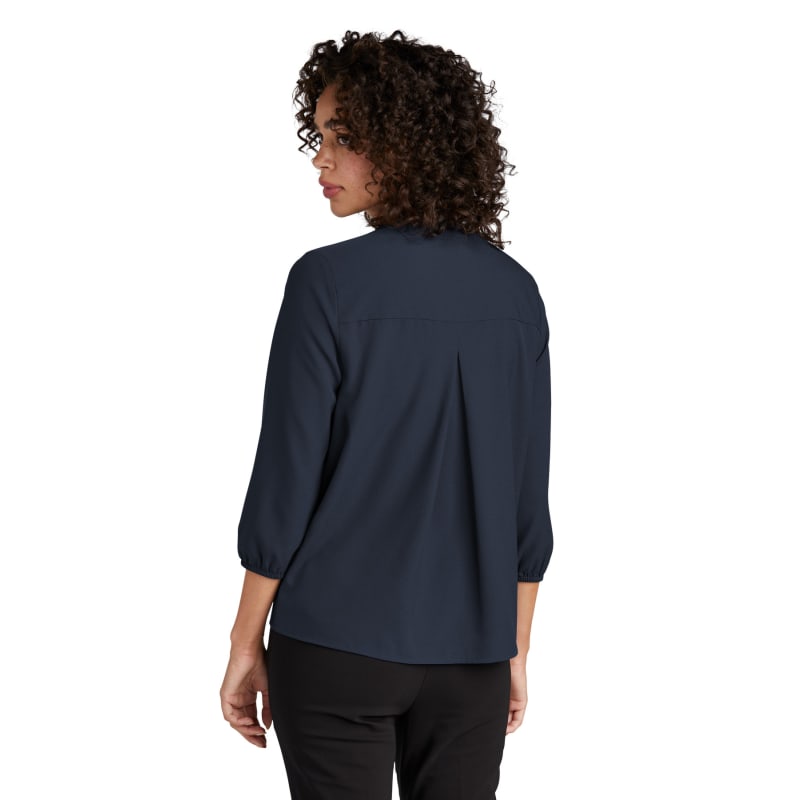 MERCER+METTLE Women's Stretch Crepe 3/4-Sleeve Blouse 20