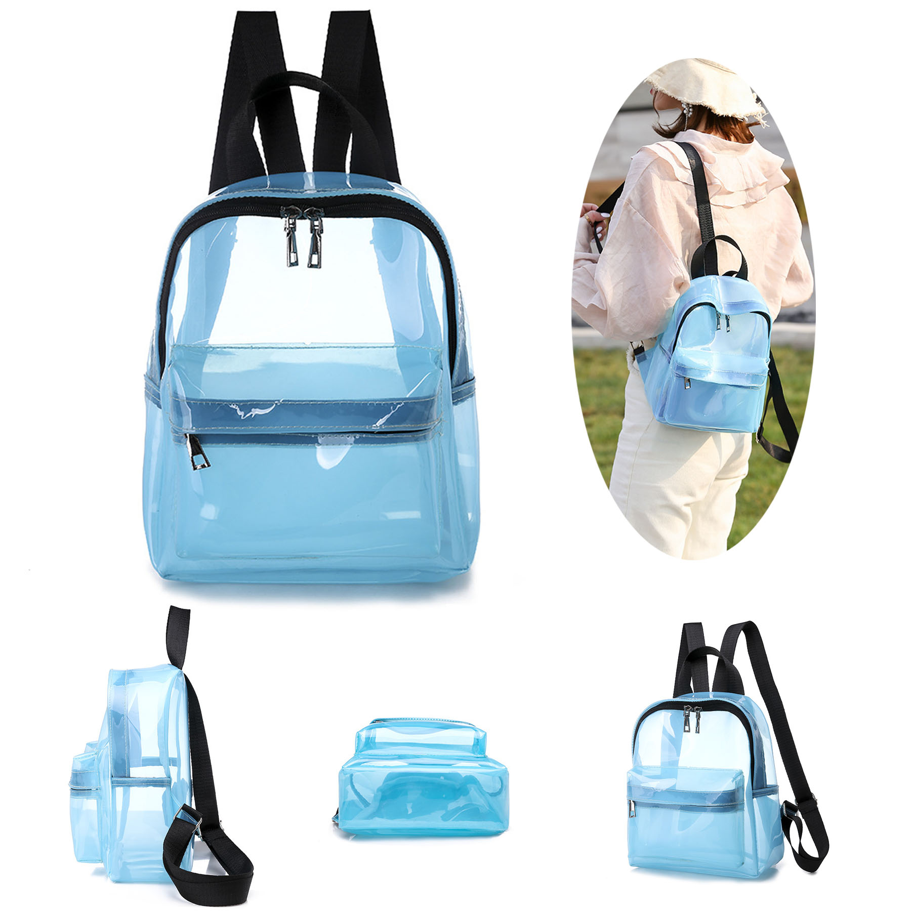 Stylish Girls' Mini Clear PVC Bcakpack 1
