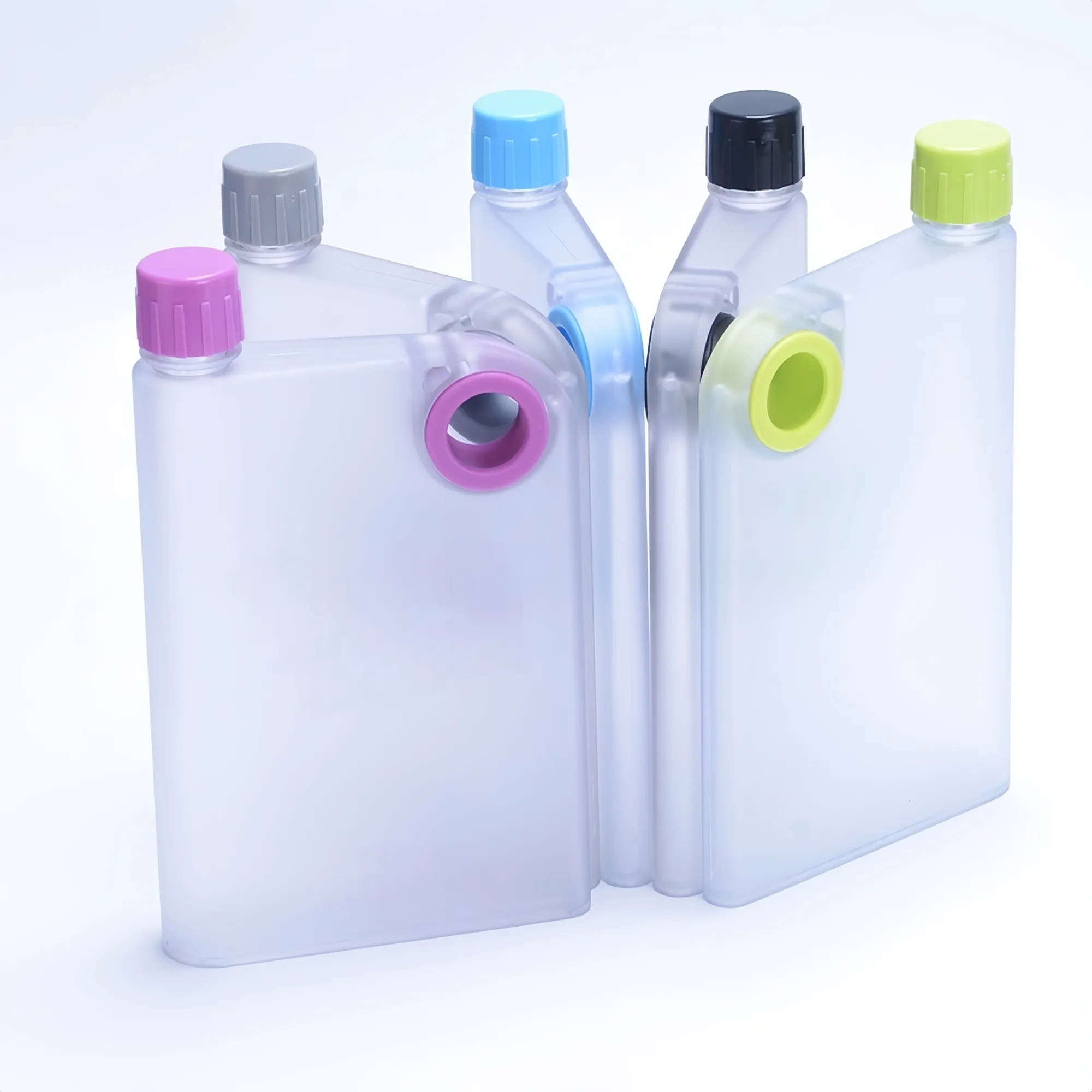 Slim Flat Transparent Water Bottle 7