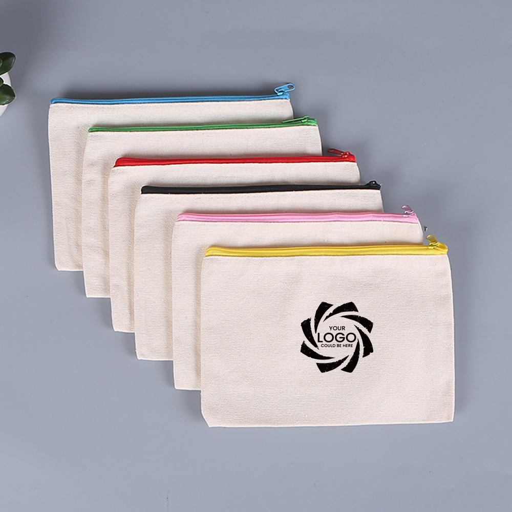Canvas zippered pencil case 2