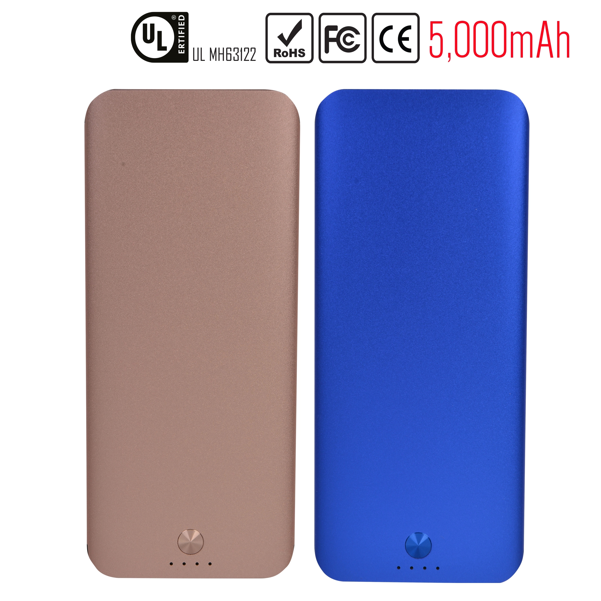 Ultra Slim Aluminum 5,000 mAh Portable Charger Power Bank 6